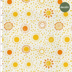 Sun Patterned Digital Printed Fabric