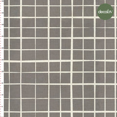 Modern Plaid Gray Ground Patterned Digital Printed Fabric