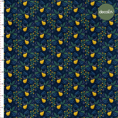 Pear Leaf Patterned Digital Printed Fabric