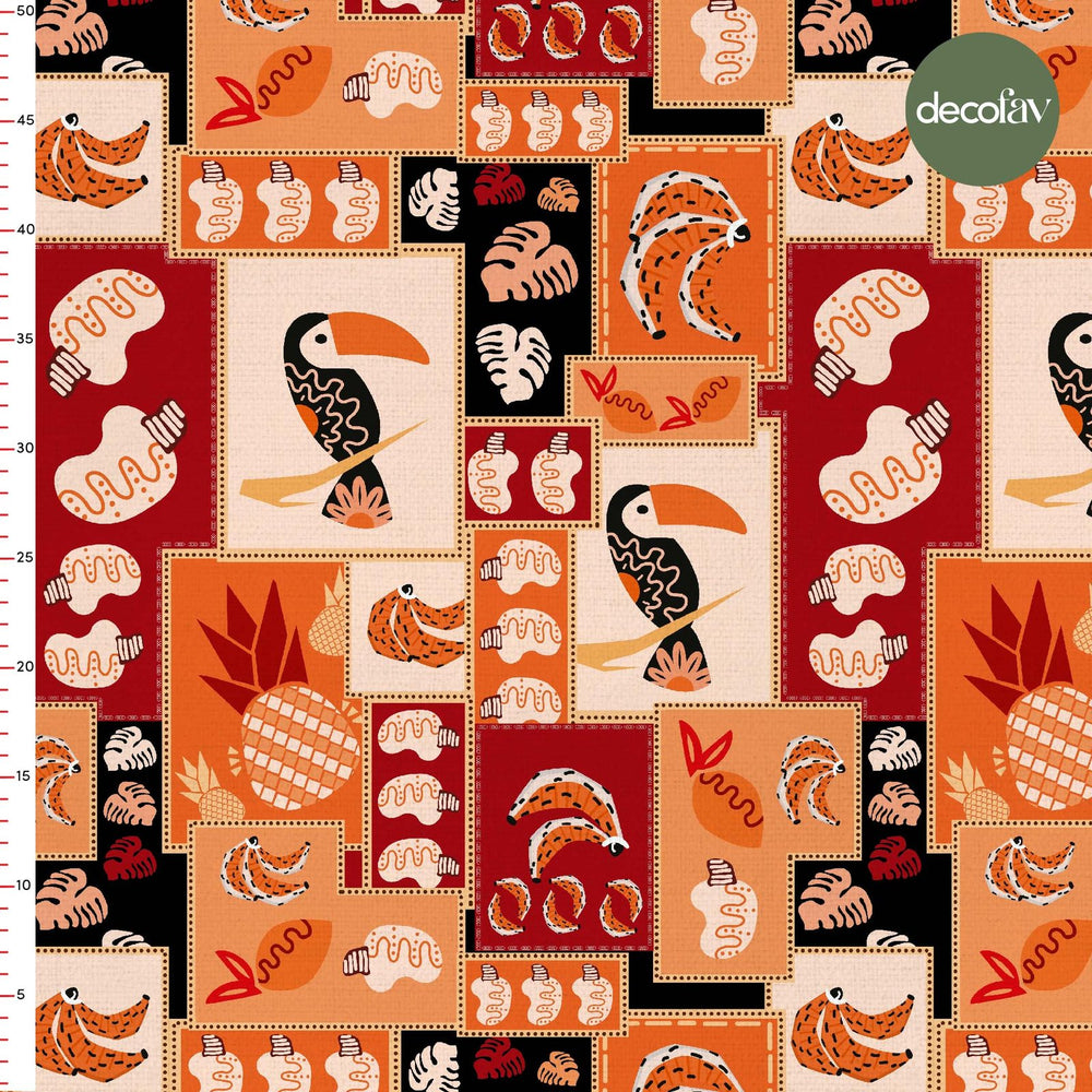 Doğanın Renkli Senfonisi Desenli Dijital Baskılı Kumaş - Decofav | Kırlent, Sofra Tekstili, Kumaş