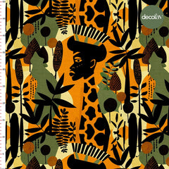 Modern Afrika Etnik Harmoni Desenli Dijital Baskılı Kumaş - Decofav | Kırlent, Sofra Tekstili, Kumaş