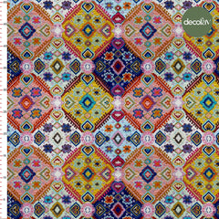 Patterned Digital Printed Fabric with Harmony of Ethnic Patterns