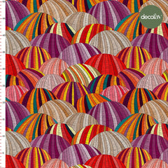 Digitally Printed Fabric with Embroidery Effect Gingham Stripes Pattern