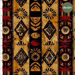 Modern Afrika Geometrik Desenli Dijital Baskılı Kumaş - Decofav | Kırlent, Sofra Tekstili, Kumaş