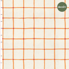 Organic Plaid Patterned Digital Printed Fabric