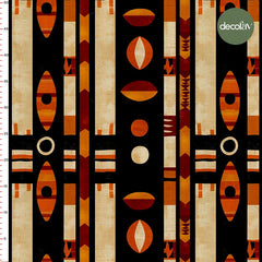 Digitally Printed Fabric with Geometric Patterns Reflecting African Style