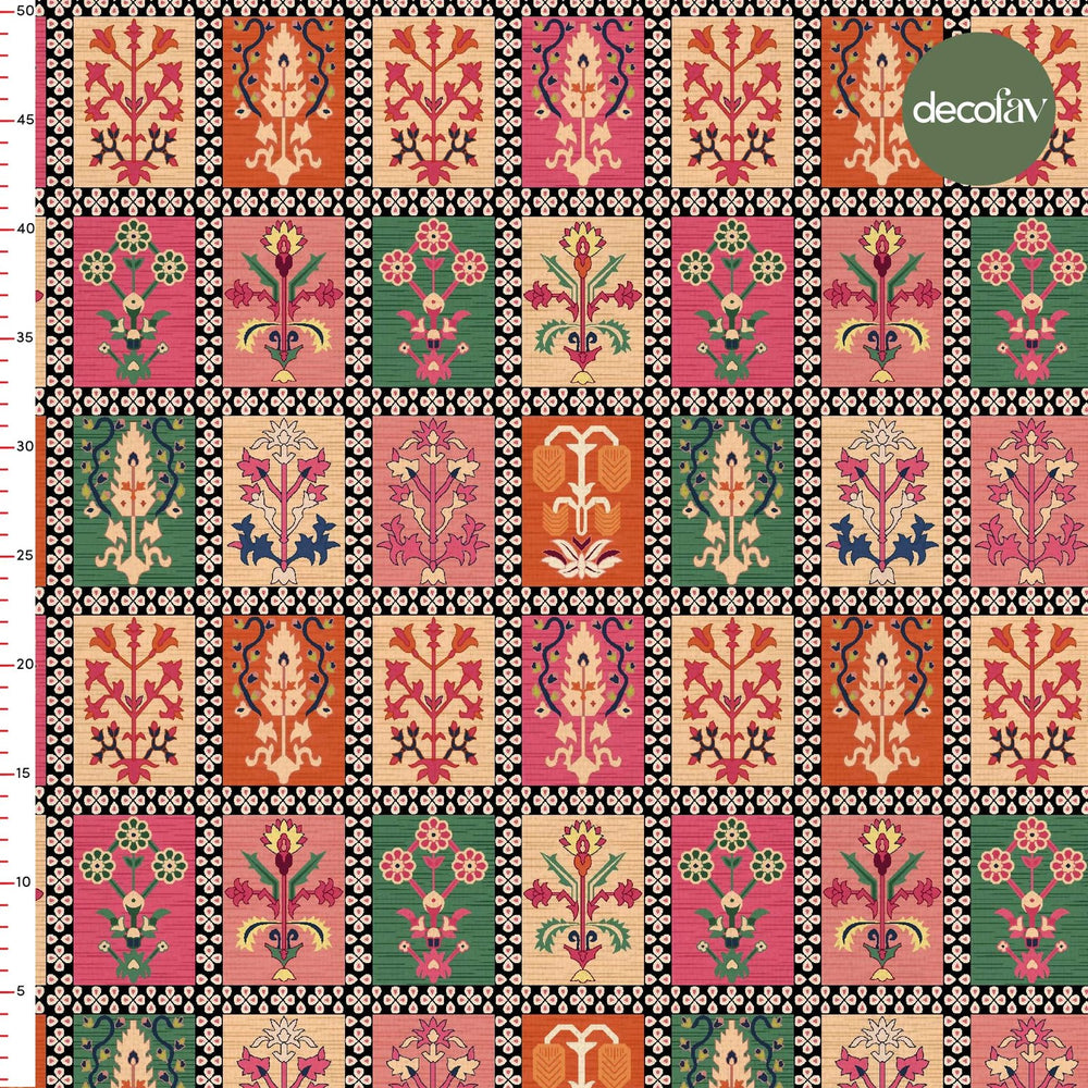Nostaljik Çiçek Rüyası Desenli Dijital Baskılı Kumaş - Decofav | Kırlent, Sofra Tekstili, Kumaş