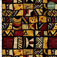 Unique Fabrics Reflecting African Art Patterned Digital Printed Fabric