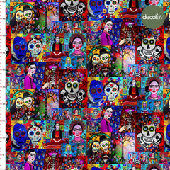Mexican Carnival Dream Patterned Digital Printed Fabric