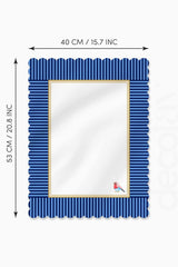 Dekoratif Mavi Kenar Kuş Tasarım Lazer Kesim Fırın Örtüsü - Decofav | Kırlent, Sofra Tekstili, Kumaş