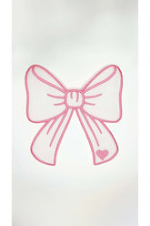 Kurdele Şeklinde Beyaz Kumaş Pembe Nakışlı Kokteyl Peçetesi 1 Adet - Decofav | Kırlent, Sofra Tekstili, Kumaş