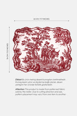 Tableau Bordo Toile Desenli Nakışlı Amerikan Servis 2 Adet