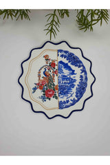 Peacock & Tile Harmony Desenli Nakış Kenar Kokteyl Peçetesi 1 Adet
