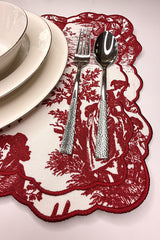 Tableau Bordo Toile Desenli Nakışlı Amerikan Servis 2 Adet