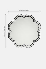 Bloom Beyaz Suni Deri Nakışlı Amerikan Servis 2 Adet