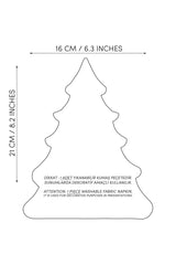 Ağaç Form Kurdeleli Yılbaşı Ağacı Nakış Kenar Kokteyl Peçetesi 1 Adet