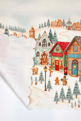 Gingerbread Village Zencefil Diyarı Lazer Kesim Fırın Örtüsü - 43x55cm