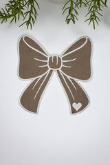 Kurdele Şeklinde Vizon Kumaş Beyaz Nakışlı Kokteyl Peçetesi 1 Adet