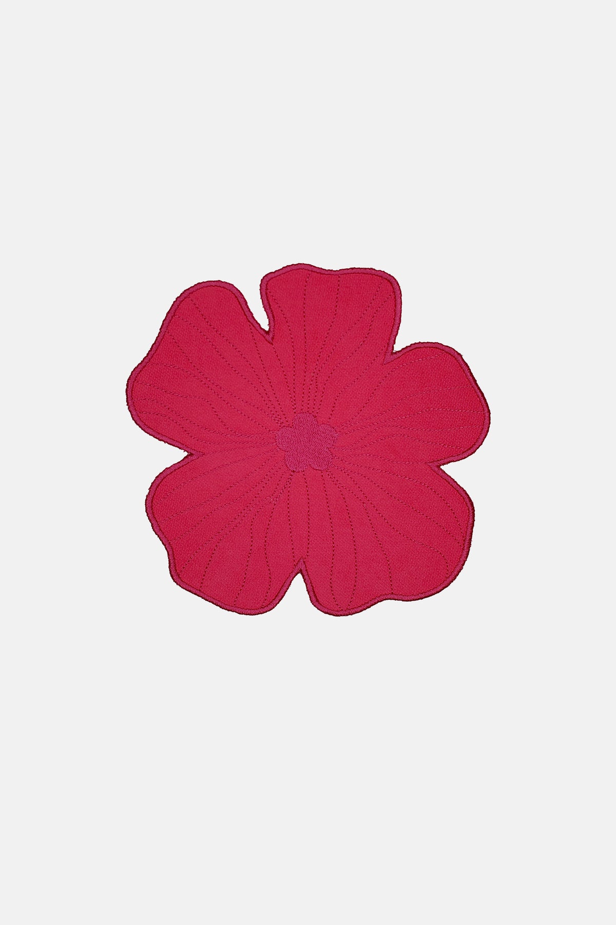 Fuşya Pembe Petal Desenli Nakış Kenar Kokteyl Peçetesi 1 Adet