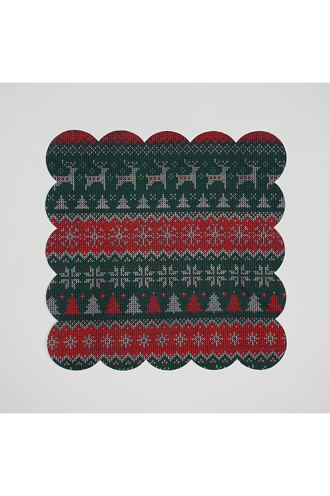 Dekoratif Yılbaşı Desenli Desenli Dijital Baskılı Lazer Kesim Kokteyl Peçetesi