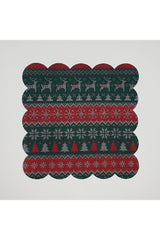 Dekoratif Yılbaşı Desenli Desenli Dijital Baskılı Lazer Kesim Kokteyl Peçetesi