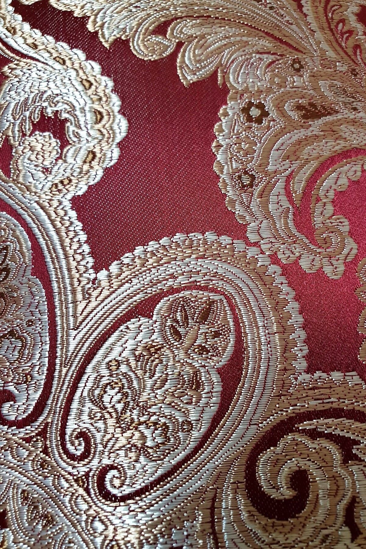 Jakarlı Bordo Lüks Fitilli Kırlent Kılıfı 43x43cm