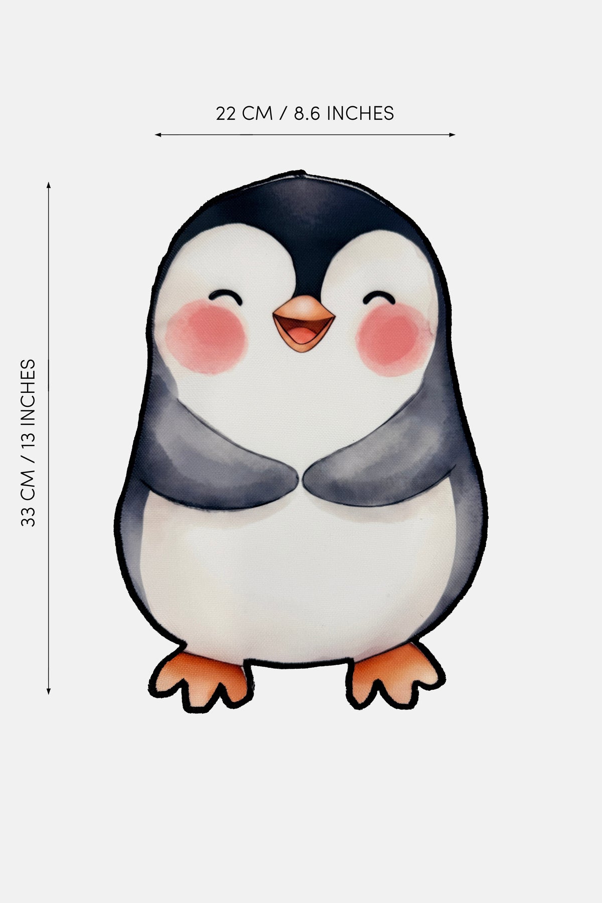 Gülümseyen Penguen Nakış Kenarlı Atıştırmalık Matı 1 Adet