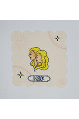 İkizler Burcu Tasarımlı Dijital Baskılı Lazer Kesim Kokteyl Peçetesi