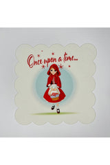 Kırmızı Başlıklı Kız Desenli Dijital Baskılı Kokteyl Peçetesi Yıkanabilir Lazer Kesimli