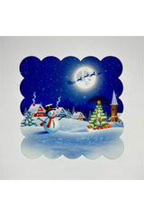 Kardan Adam Rüyası Desenli Dijital Baskılı Kokteyl Peçetesi