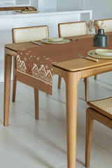 Şeker Kasabası Zencefilli Gingerbread Lazer Kesim Runner - 132x39cm