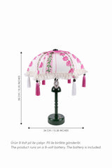 Pink Garden Bohem Çiçek Desenli Pilli LED Aplik – Dekoratif Aydınlatma (Hediyeli Set)