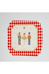 Decorative New Year's Soldier Patterned Laser Cut Washable Cocktail Napkin