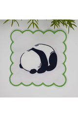 Utangaç Panda Tasarımlı Nakış Kenar Kokteyl Peçetesi 1 Adet