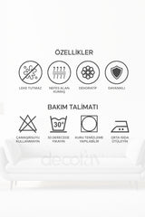 Orient Charm – Yelpaze ve İnci Bordür Tasarımlı Saçaklı Kadife Kırlent Kılıfı - 43x43cm