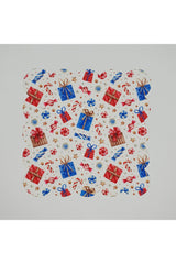 Sulu Boya Yeni Yıl Hediye Paketleri Desenli Dijital Baskılı Lazer Kesim Kokteyl Peçetesi