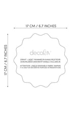 Kırmızı Yılbaşı Evi Tarçın Gökyüzü Tasarım Nakış Kenar Kokteyl Peçetesi 1 Adet