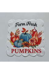 Kabak Desenli Dijital Baskılı, Kenarı Lazer Kesim Dekoratif Kokteyl Peçeteleri