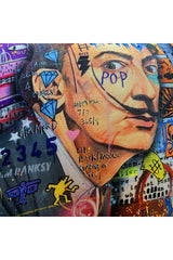 Kırlent Kılıfı Neon Yazılar Kadın Pop Art Desenli Dijital Baskılı