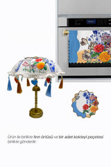 Blooming Garden Bali Şemsiyesi Şarjlı LED Aplik – Çiçek Desenli Dekoratif Aydınlatma