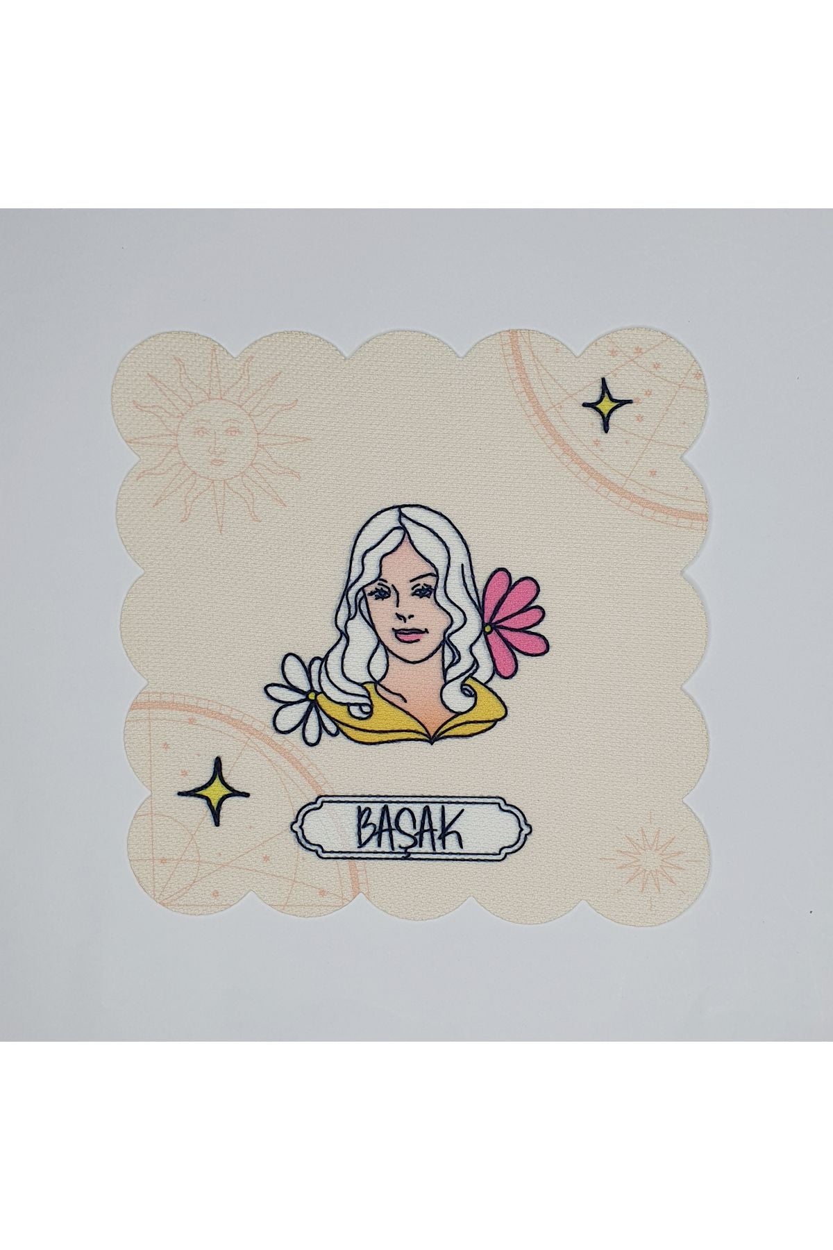 Başak Burcu Tasarım Dijital Baskılı Lazer Kesim Kokteyl Peçetesi