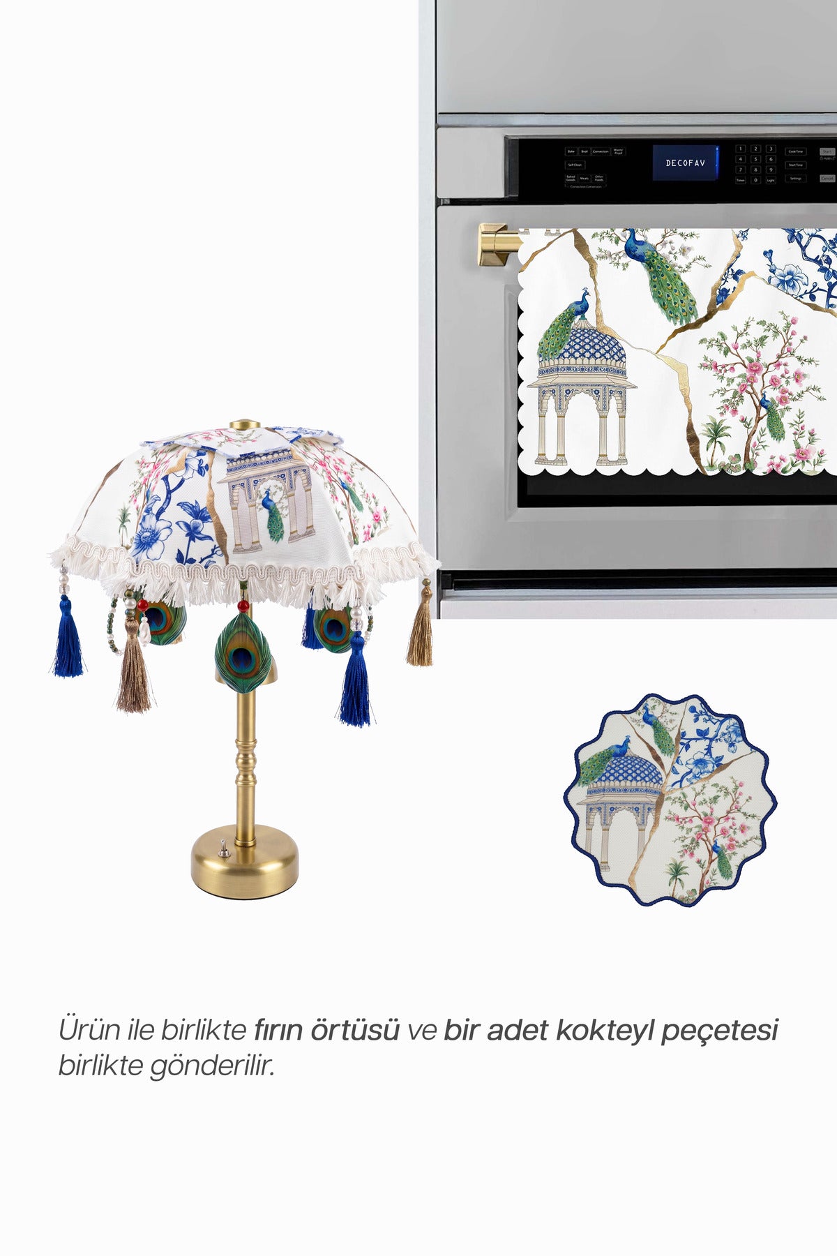 Royal Peacock Bohem Tasarım Pilli LED Aplik – Dekoratif Aydınlatma (Hediyeli Set)