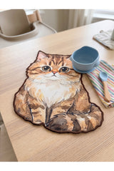 Tekir Kedi Nakış Kenarlı Atıştırmalık Matı 1 Adet