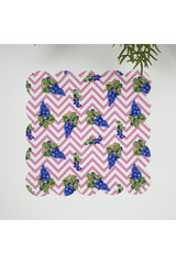 Zigzag Üzüm Desenli Lazer Kesim Kumaş Kokteyl Peçetesi 1 Adet