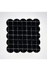 Ekose Siyah Zemin Desenli Dijital Baskılı Kokteyl Peçetesi Yıkanabilir Lazer Kesimli