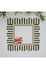 Dekoratif Kenar Istakoz Desenli Yıkanabilir Kumaş Kokteyl Peçetesi 1 Adet