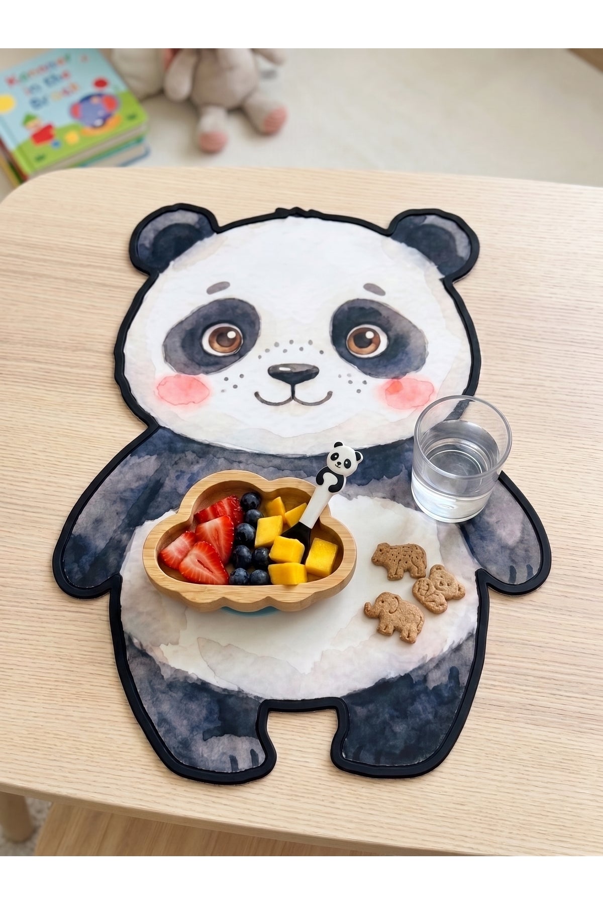 Tatlı Panda Nakış Kenarlı Atıştırmalık Matı 1 Adet