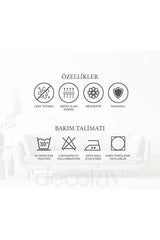 Kurdele Şeklinde Nakışlı Kumaş Kokteyl Peçetesi 1 Adet Fuşya Pembe Gold