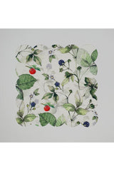 Sulu Boya Pastel Böğürtlen Çiçekleri Desenli Dijital Baskılı Lazer Kesim Kokteyl Peçetesi