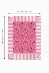 Jolie Flowers Pink Dekoratif Kenar Kuşlar Ve Dallar Tasarımlı Lazer Kesim Dikişsiz Fırın Örtüsü